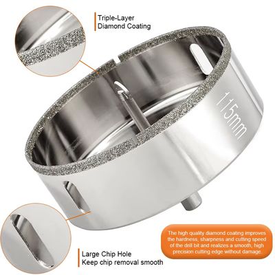 টাইল ফাঁকা কাটার 80 মিমি ডায়মন্ড কোর ড্রিল বিট গ্লাসের জন্য