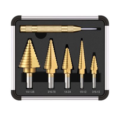 6PCS HSS4241 হেক্স শ্যাঙ্ক 22mm টাইটানিয়াম লেপা ডায়মন্ড কোর ড্রিল বিট